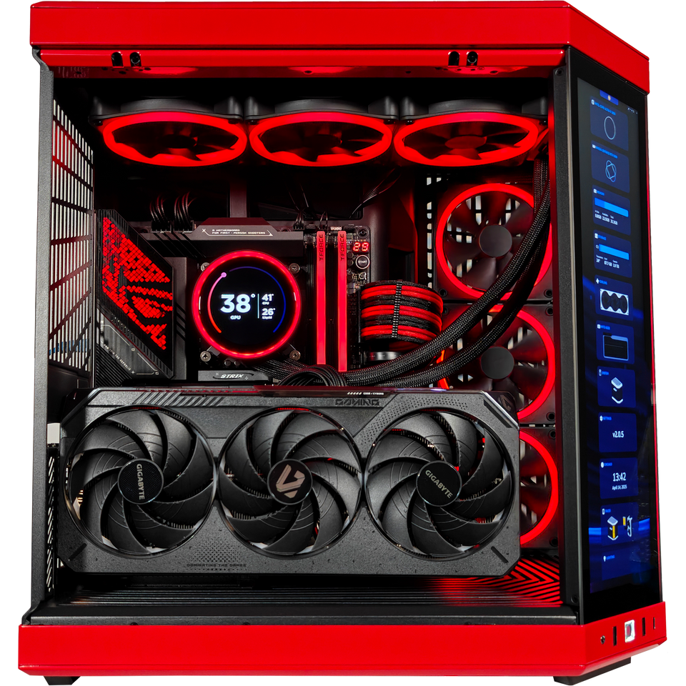 XOTIC PC GX13 HYTE Y70 RED EYE Black Label Gaming Desktop w/ INTEL Z890 & DDR5