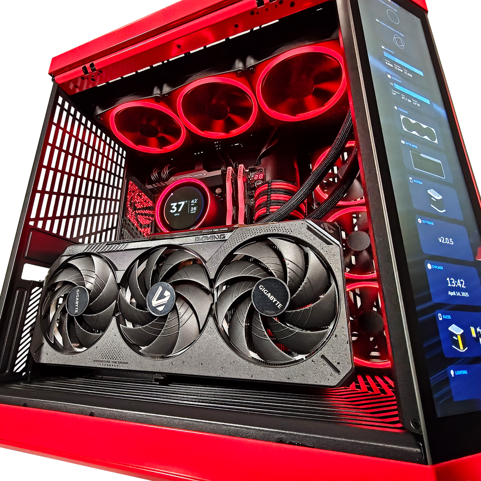 XOTIC PC GX13 HYTE Y70 RED EYE Black Label Gaming Desktop w/ INTEL Z890 & DDR5