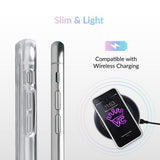 Peach Clear Glitter iPhone Case