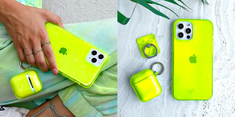 Neon Yellow Clear iPhone Case