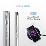 Peach Clear Glitter iPhone Case