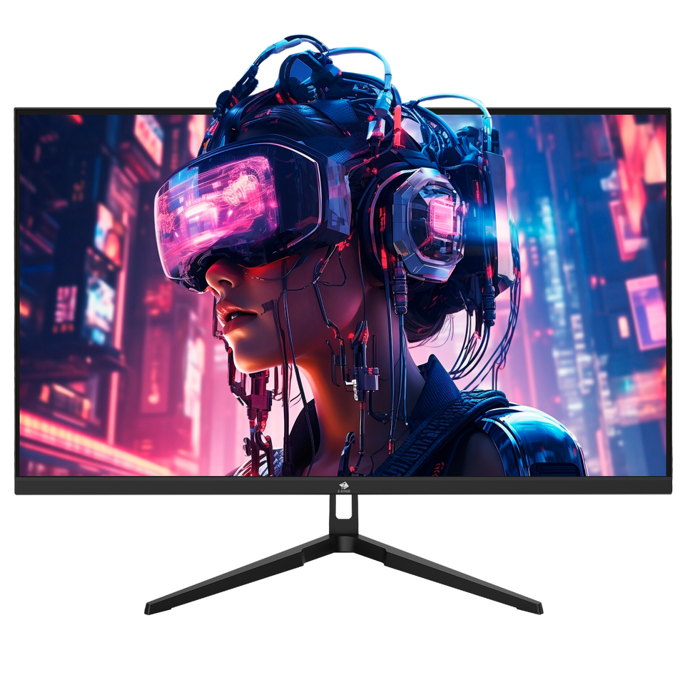 24.5 Gaming Monitor 240Hz. Z-Edge FHD 1920x1080 Computer Monitor. 1ms Frameless LED. AMD Freesync Premium Display Port x1 HDMI x2. HDR. Contrast Ratio 5000:1
