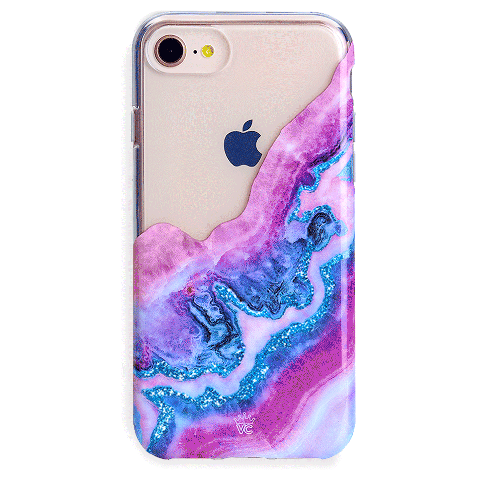 Geode Glitter Clear iPhone Case