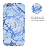 Ocean Blue Chrome Marble iPhone Case