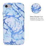 Ocean Blue Chrome Marble iPhone Case