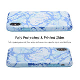 Ocean Blue Chrome Marble iPhone Case