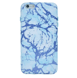Ocean Blue Chrome Marble iPhone Case