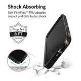 Black Marble Rose Gold Chrome iPhone Case