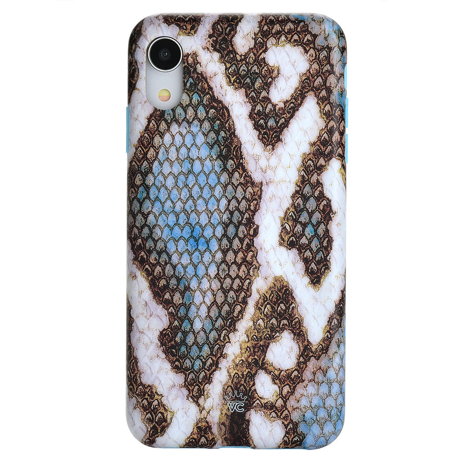 Blue Snakeskin iPhone Case