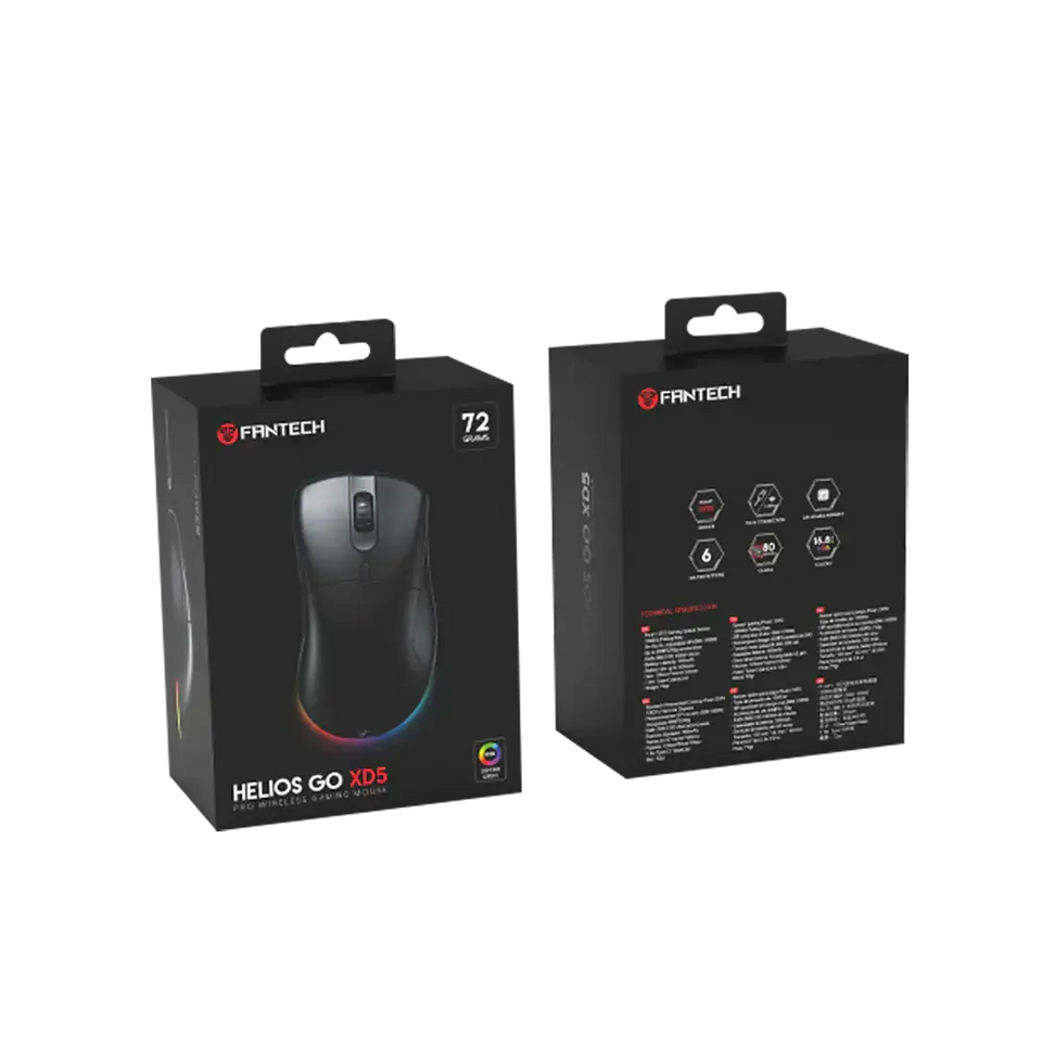 Fantech Ergonomic Gaming Mouse Black (HELIOS XD5)