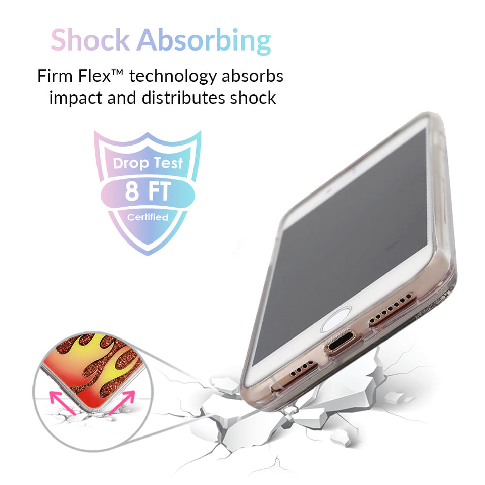 Glitter Flames iPhone Case by Nessa