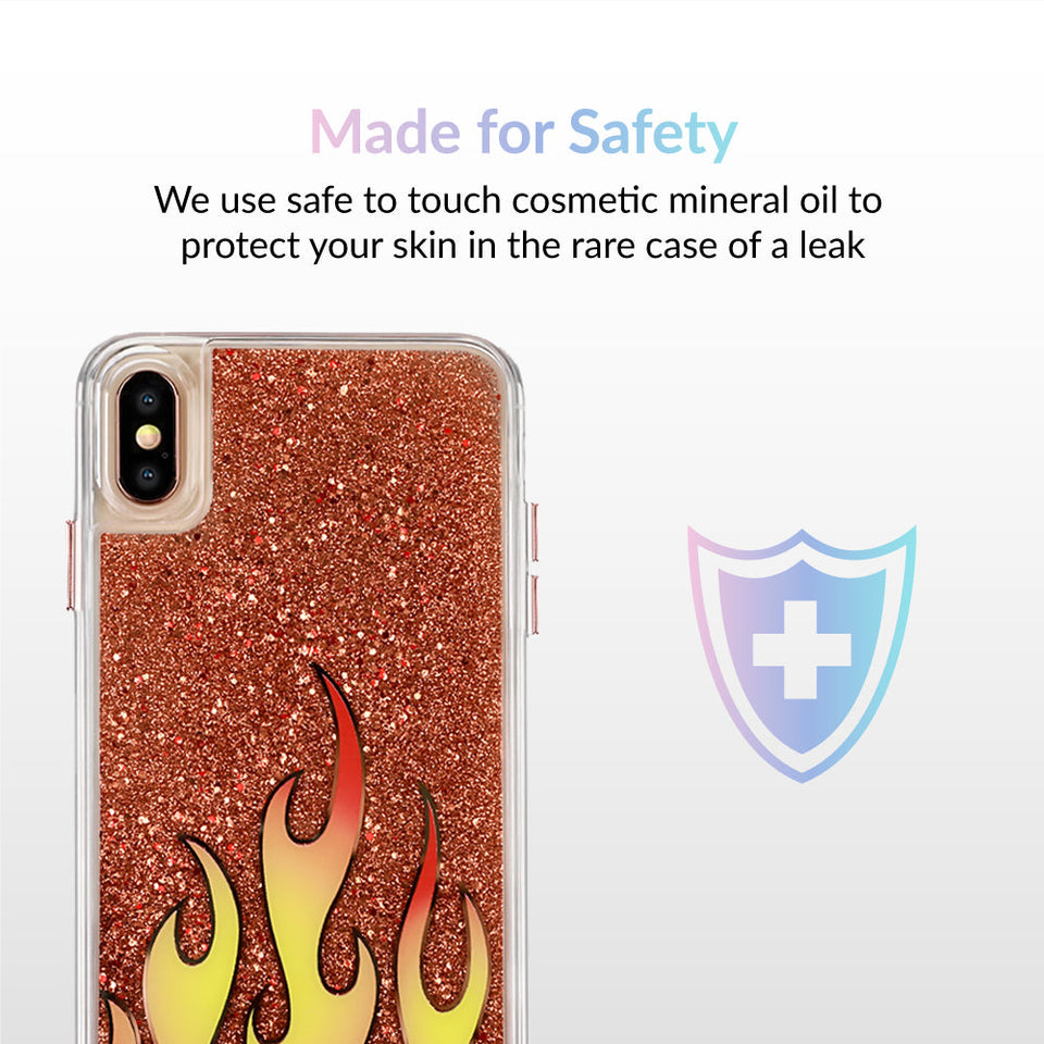 Glitter Flames iPhone Case by Nessa