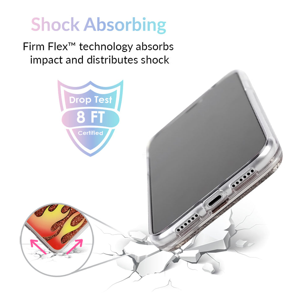 Glitter Flames iPhone Case by Nessa