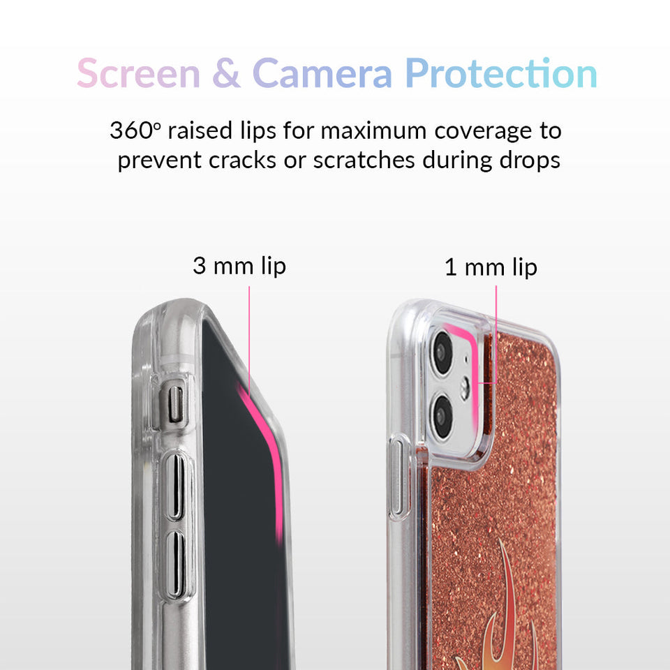 Glitter Flames iPhone Case by Nessa