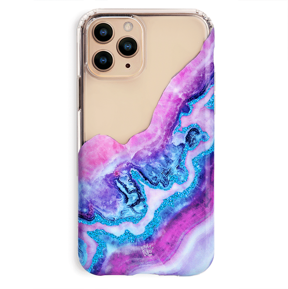 Geode Glitter Clear iPhone Case