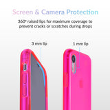 Neon Pink Clear iPhone Case