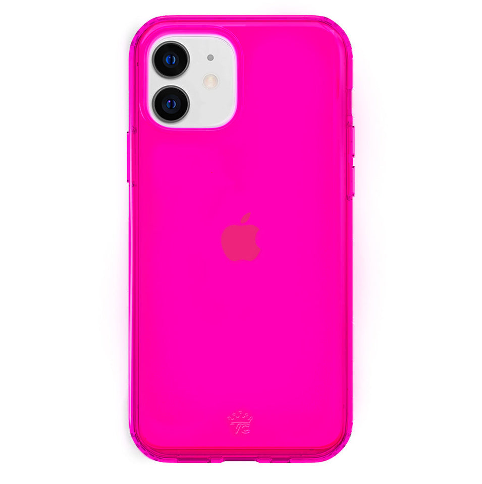 Neon Pink Clear iPhone Case
