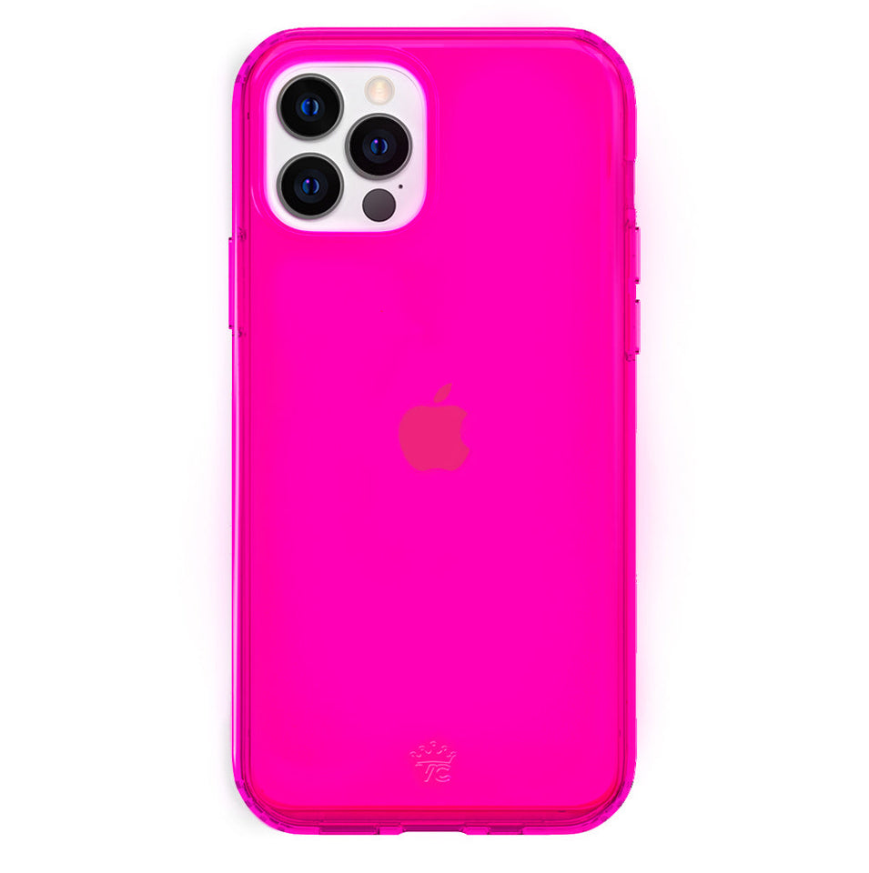 Neon Pink Clear iPhone Case