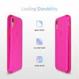 Neon Pink Clear iPhone Case
