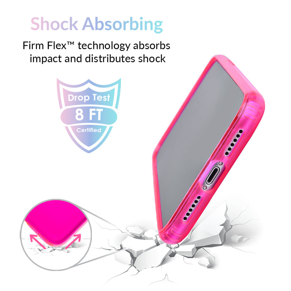 Neon Pink Clear iPhone Case