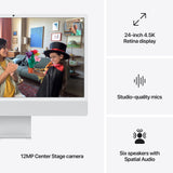 24-inch iMac with Apple M4 / 10-core CPU / 16GB Memory / 256GB Storage / Silver - Nano-texture Glass