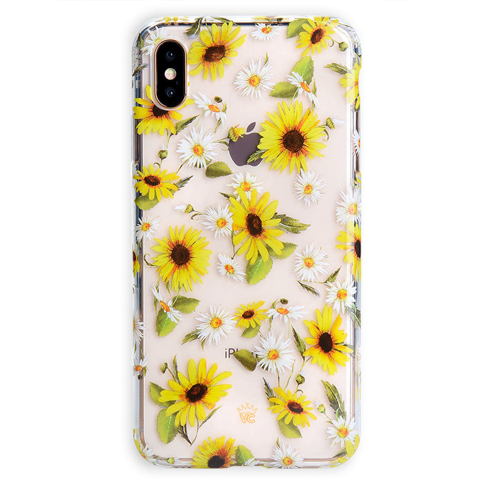 Sunflower Daisy Clear iPhone Case