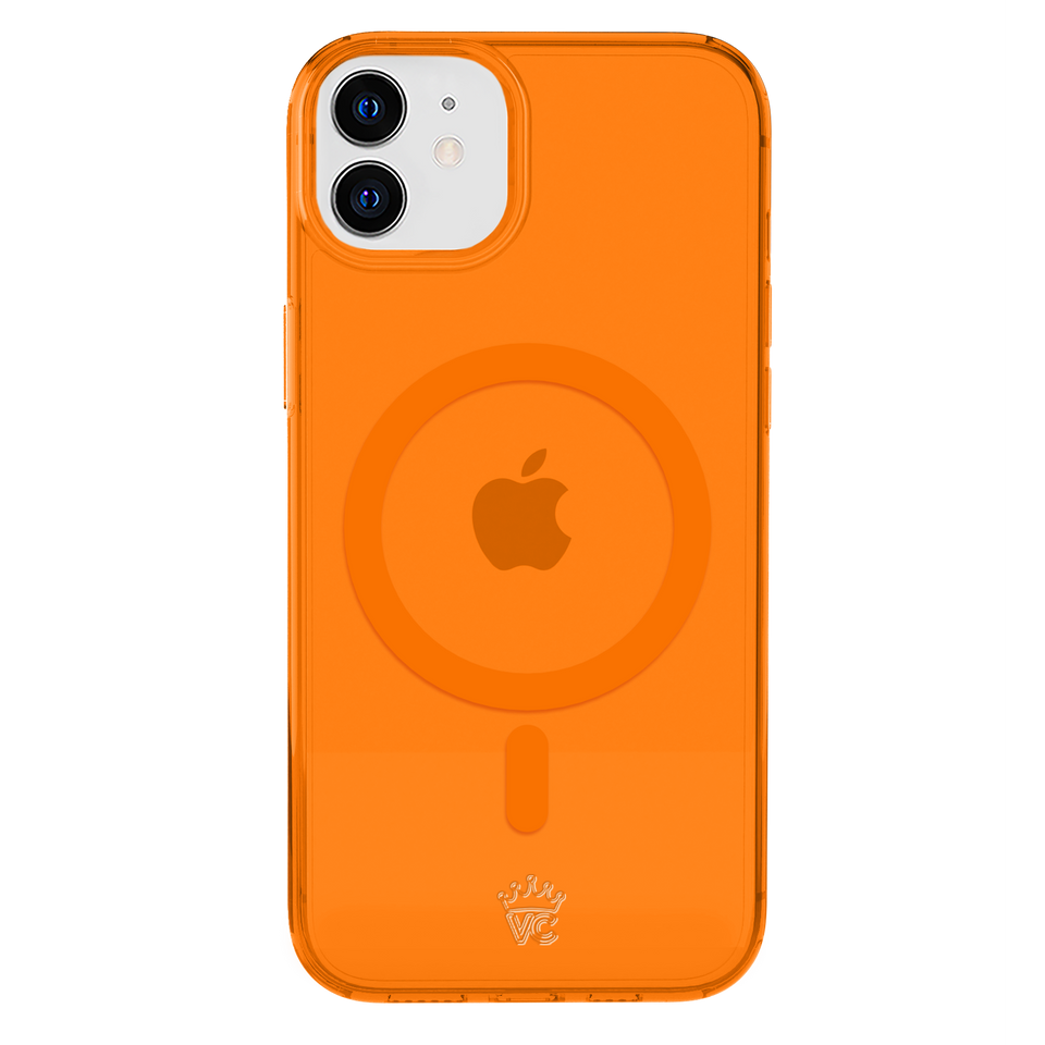 Neon Orange Clear iPhone Case