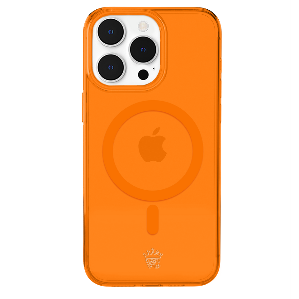 Neon Orange Clear iPhone Case