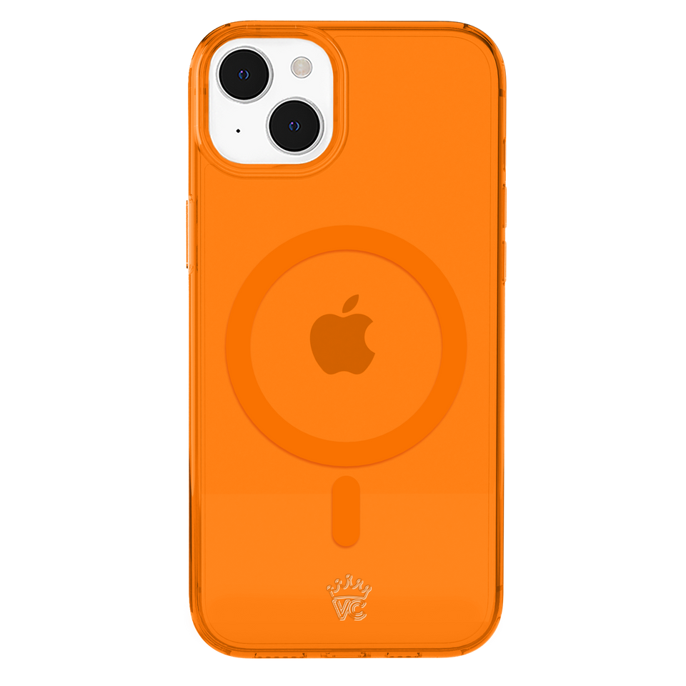 Neon Orange Clear iPhone Case