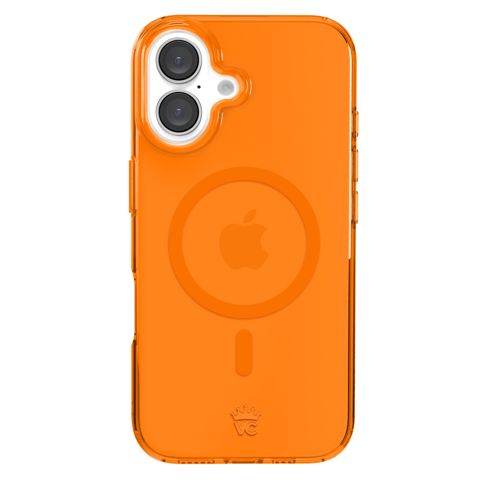 Neon Orange Clear iPhone Case