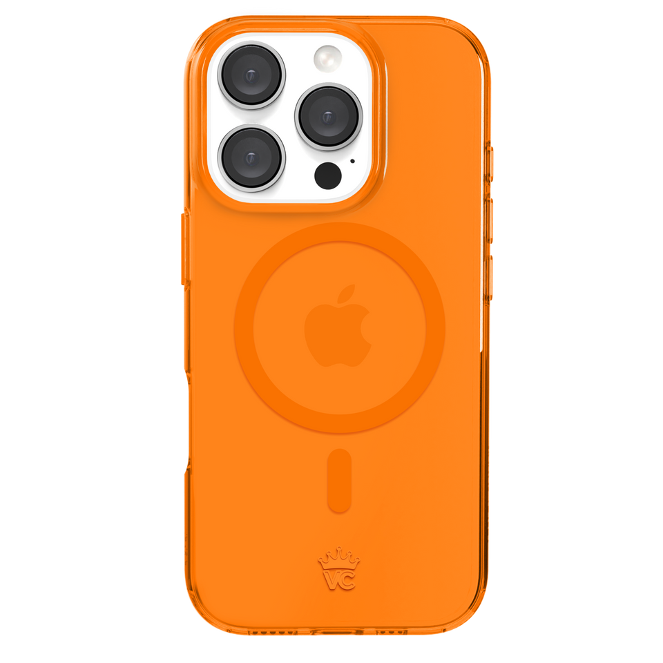 Neon Orange Clear iPhone Case