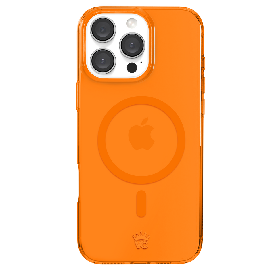 Neon Orange Clear iPhone Case