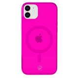 Neon Pink Clear iPhone Case