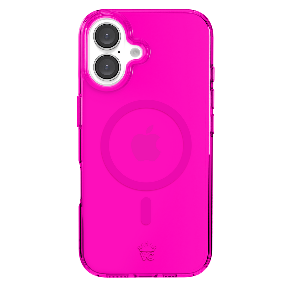 Neon Pink Clear iPhone Case