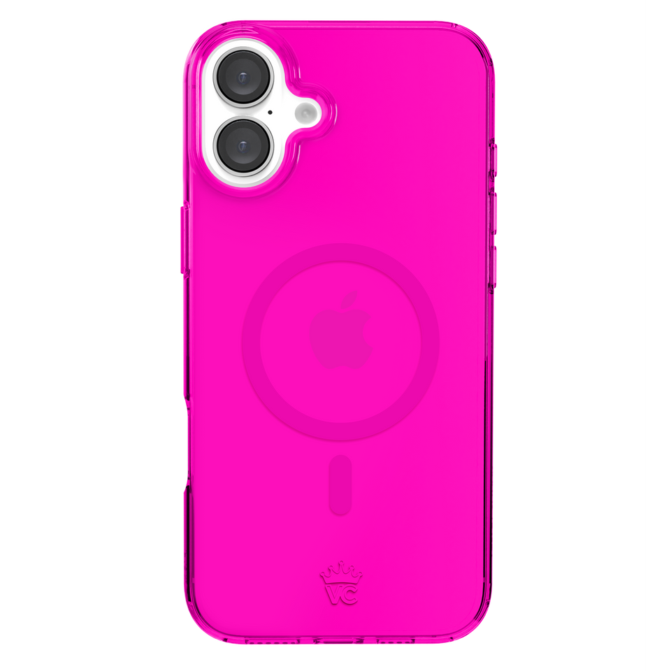 Neon Pink Clear iPhone Case