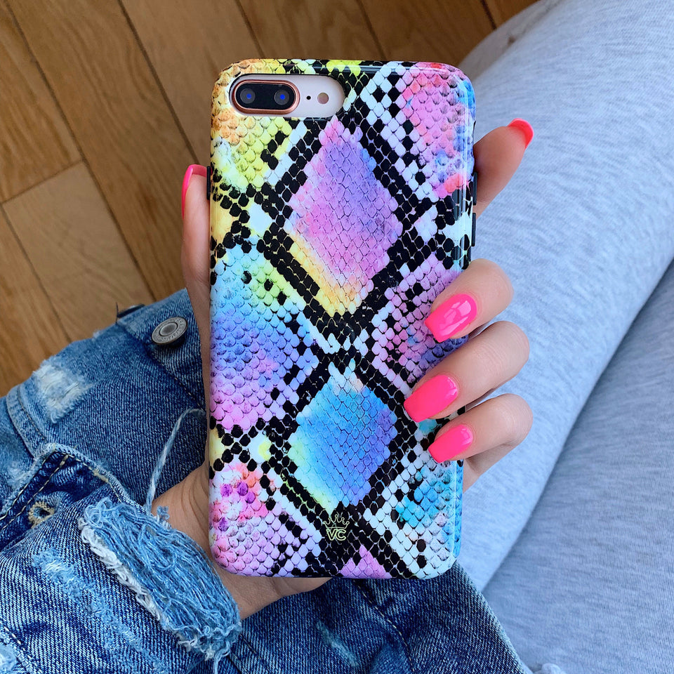 Neon Snakeskin iPhone Case