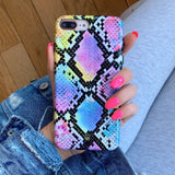 Neon Snakeskin iPhone Case