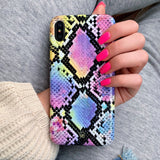 Neon Snakeskin iPhone Case