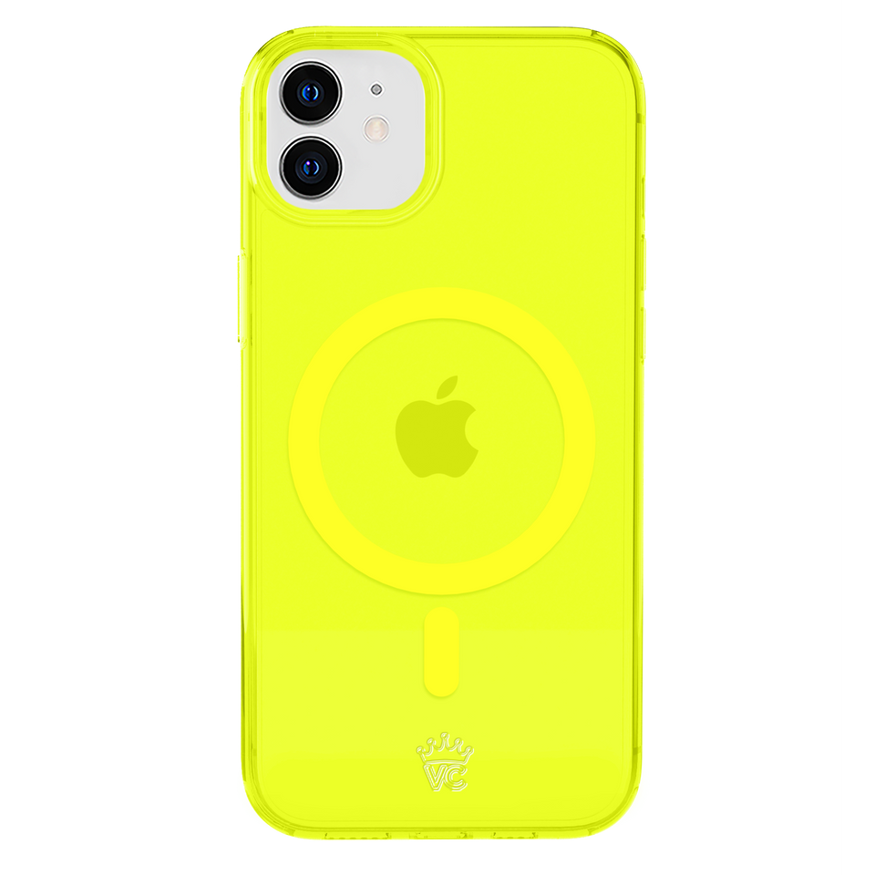 Neon Yellow Clear iPhone Case