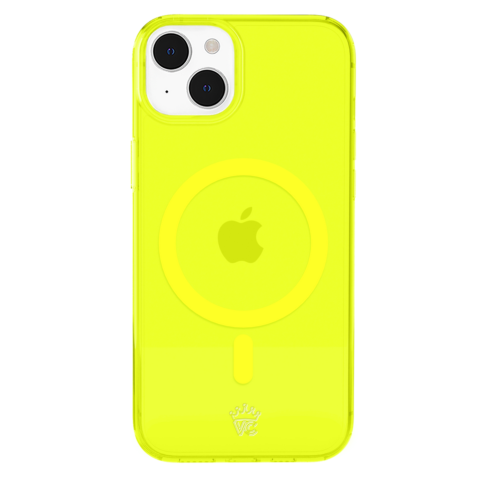 Neon Yellow Clear iPhone Case