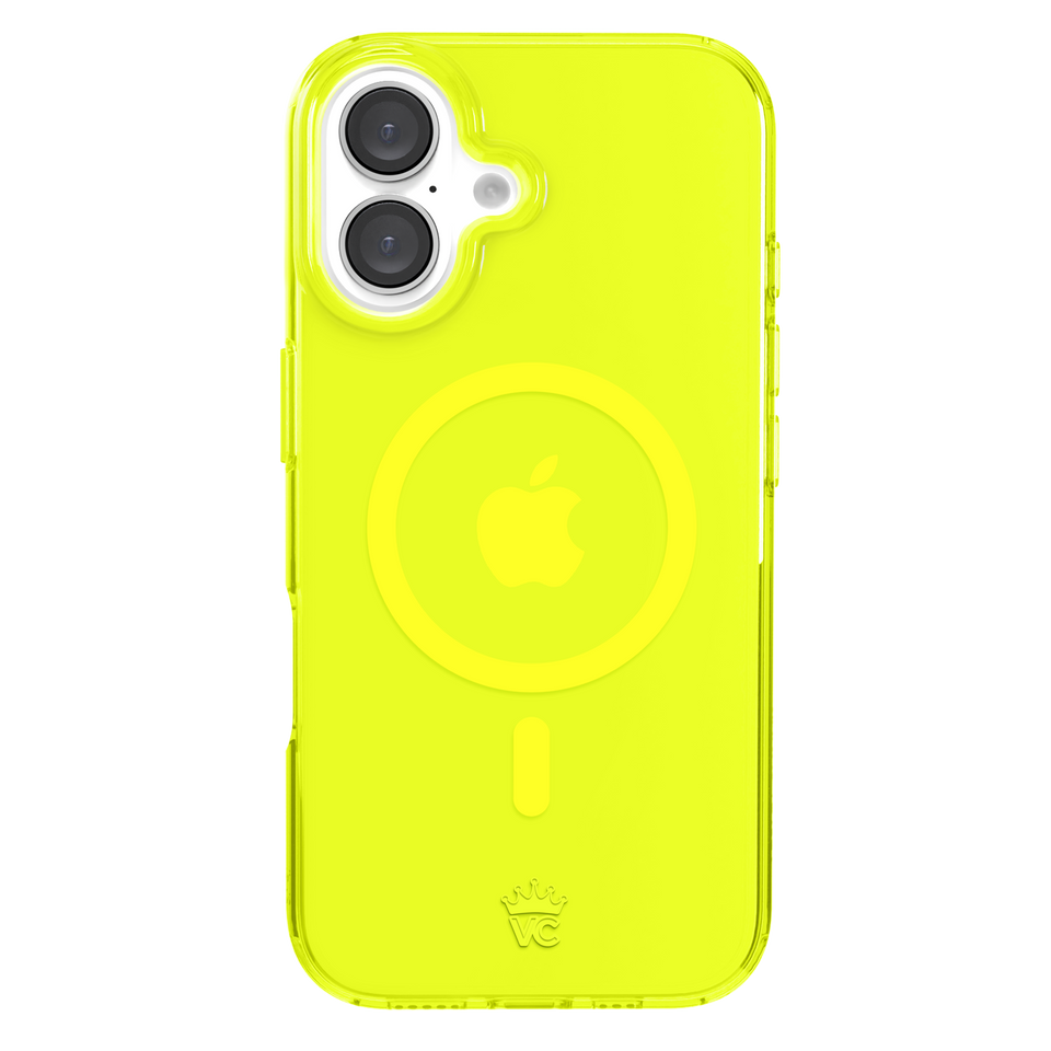 Neon Yellow Clear iPhone Case