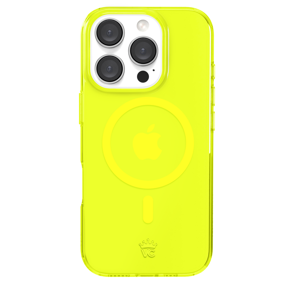 Neon Yellow Clear iPhone Case