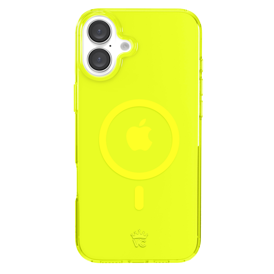 Neon Yellow Clear iPhone Case