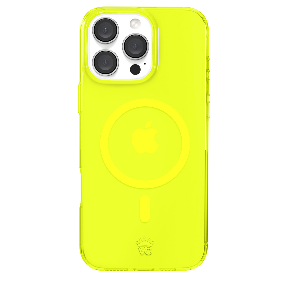 Neon Yellow Clear iPhone Case