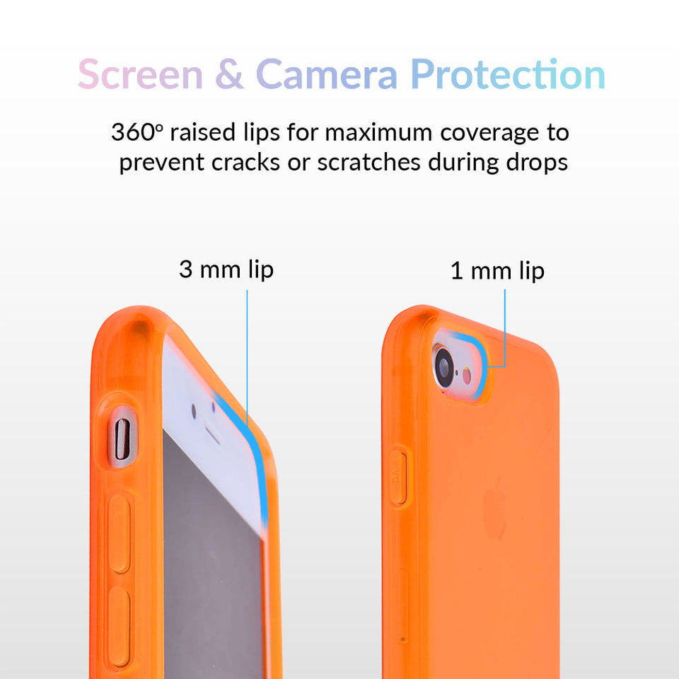 Neon Orange Clear iPhone Case