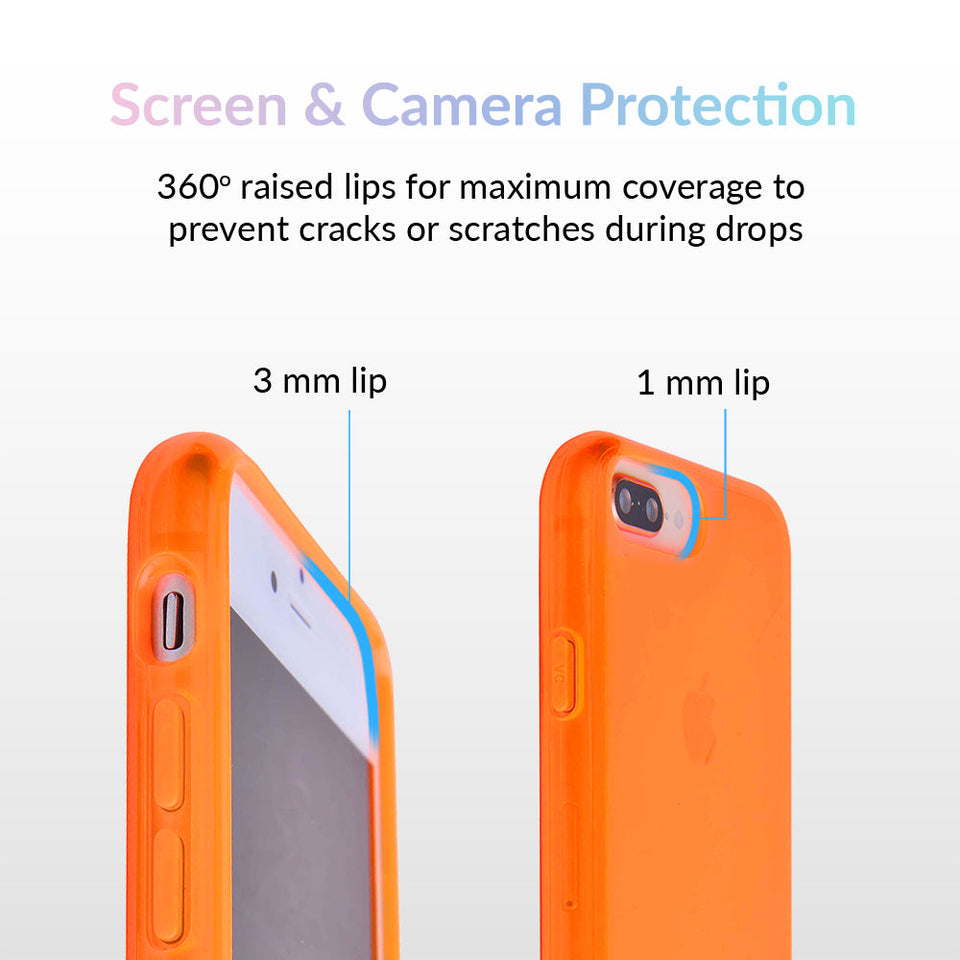 Neon Orange Clear iPhone Case