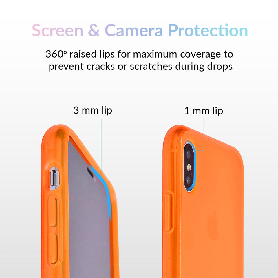 Neon Orange Clear iPhone Case