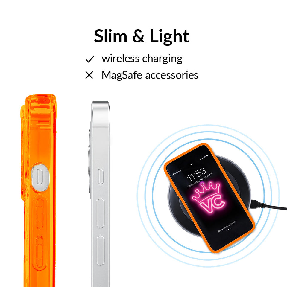 Neon Orange Clear iPhone Case