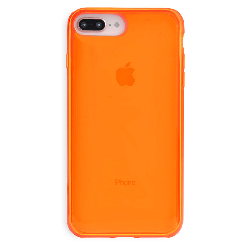 Neon Orange Clear iPhone Case