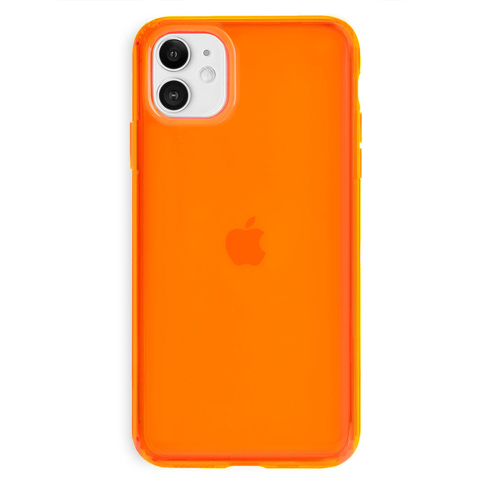 Neon Orange Clear iPhone Case